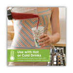 PerfecTouch Paper Hot Cups and  Lids Combo, 10 oz, Multicolor, 50 Cups/Lids/Pack