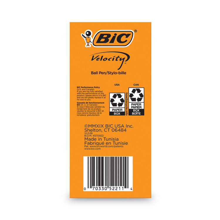 Velocity Easy Glide Ballpoint Pen Value Pack, Retractable, Medium 1 mm, Blue Ink, Translucent Blue Barrel, 36/Pack