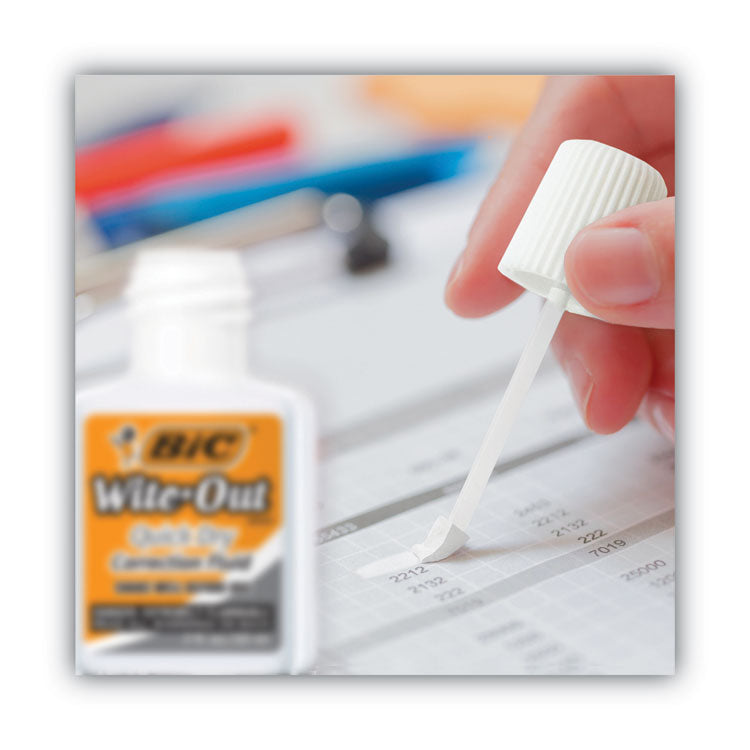 Wite-Out Quick Dry Correction Fluid, 20 Ml Bottle, White, 3/pack