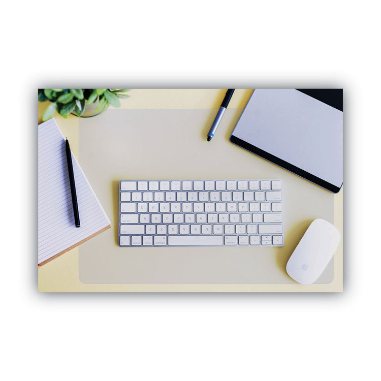 desktex polycarbonate desk pad, 22 x 17, clear