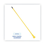 Plastic Jaws Mop Handle for 5 Wide Mop Heads, Aluminum, 1" dia x 60", Yellow