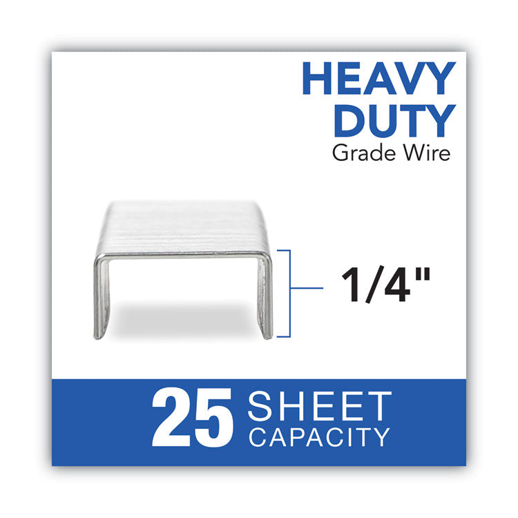 S.f. 13 Heavy-Duty Staples, 0.25" Leg, 0.5" Crown, Steel, 1,000/box