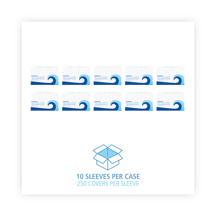 Premium Half-Fold Toilet Seat Covers, 14.17 x 16.73, White, 250/Sleeve, 10 Sleeves/Carton