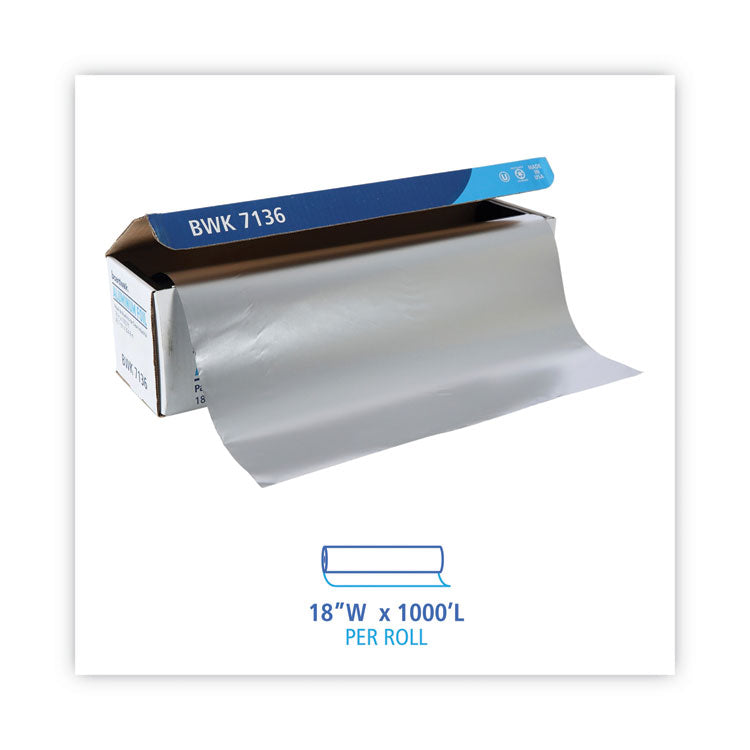 Heavy-Duty Aluminum Foil Roll, 87 Gauge, 18" x 1,000 ft