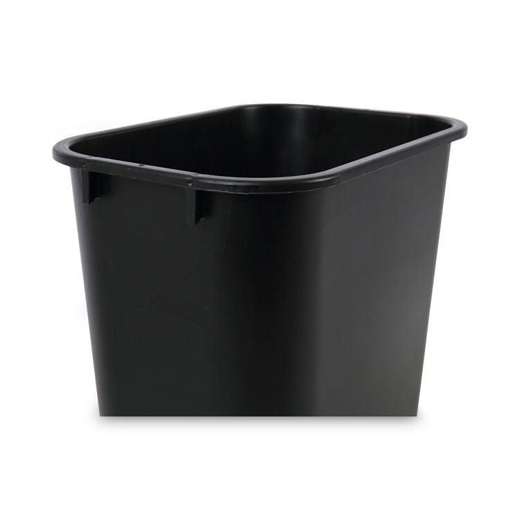 Soft-Sided Wastebasket, 14 Qt, Plastic, Black