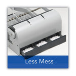 160-Sheet Antimicrobial Protected High-Capacity Adjustable Punch, Two- To Three-Hole, 9/32" Holes, Putty/gray