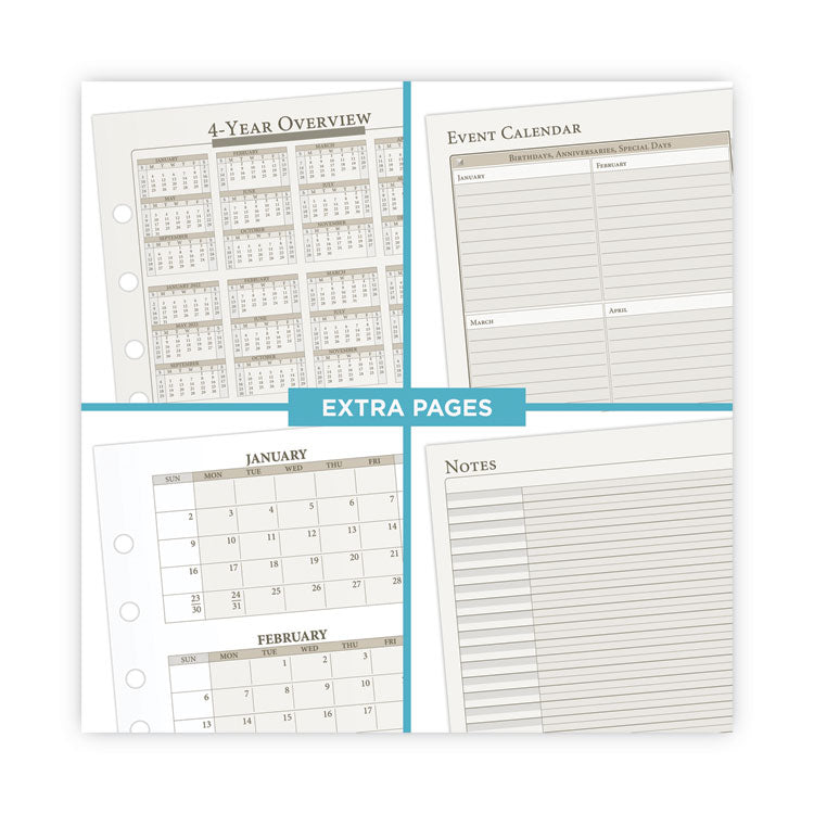 2-Page-Per-Week Planner Refills, 8.5 x 5.5, White Sheets, 12-Month (Jan to Dec): 2025
