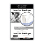Lined Notes Pages for Planners/Organizers, 8.5 x 5.5, White Sheets, Undated, 30 Sheets