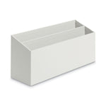 Four-Piece Desk Organization Kit, Magazine Holder/Paper Tray/Pencil Cup/Storage Bin, Chipboard, Gray