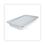 Aluminum Steam Table Pan Lids, Fits Full-Size Deep Pan, 380 Gauge, 0.63" Deep, 12.88 x 20.81, 50/Carton