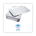 Aluminum Steam Table Pan Lids, Fits Full-Size Deep Pan, 380 Gauge, 0.63" Deep, 12.88 x 20.81, 50/Carton