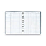 Recycled Class Record Book, 9-10 Week Term: Two-Page Spread (35 Students), Two-Page Spread (8 Classes), 11 X 8.5, Blue Cover