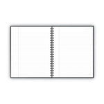 Hardbound Notebook with Pocket, 1-Subject, Wide/Legal Rule, Black Cover, (96) 11 x 8.5 Sheets