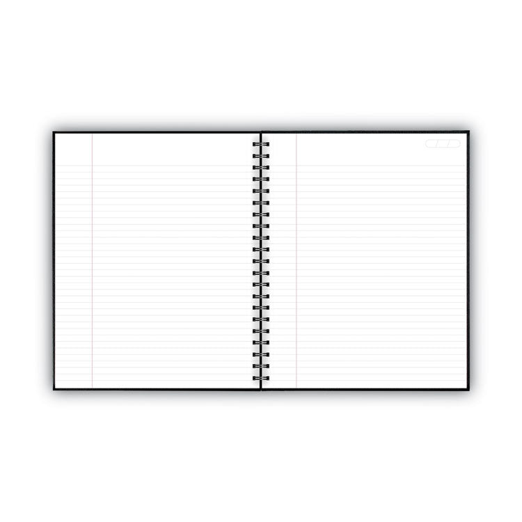 Hardbound Notebook with Pocket, 1-Subject, Wide/Legal Rule, Black Cover, (96) 11 x 8.5 Sheets