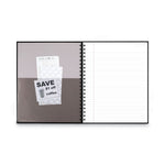 Hardbound Notebook with Pocket, 1-Subject, Wide/Legal Rule, Black Cover, (96) 11 x 8.5 Sheets