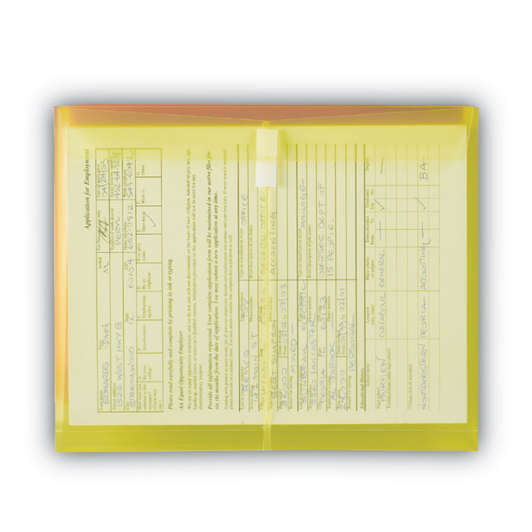 Poly Side-Load Envelopes, Fold-Over Closure, 9.75 x 11.63, Assorted Colors, 6/Pack