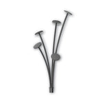 Festival Coat Stand with Umbrella Holder, Five Knobs, 14w x 14d x 73.67h, Black