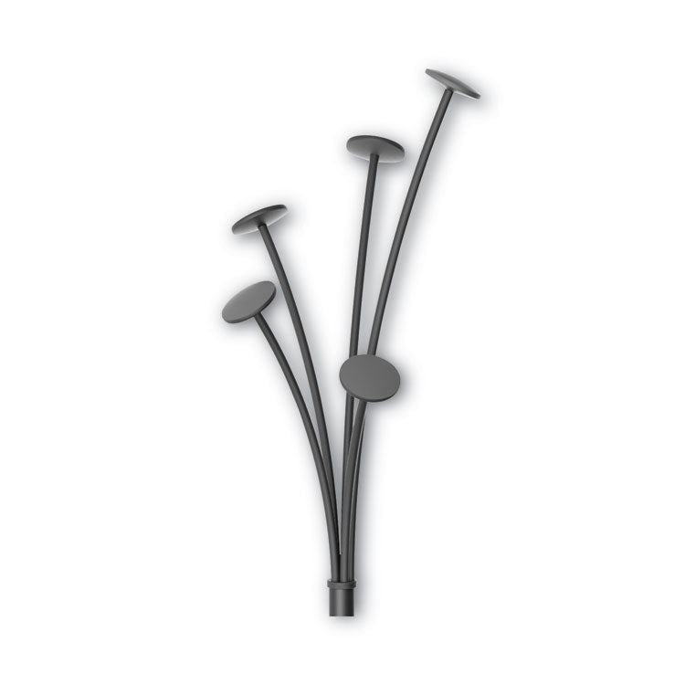 Festival Coat Stand with Umbrella Holder, Five Knobs, 14w x 14d x 73.67h, Black