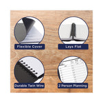 Two-Person Group Daily Appointment Book, 11 x 8, Black Cover, 12-Month (Jan to Dec): 2025