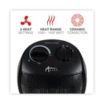 Ceramic Heater, 1,500 W, 7.12 x 5.87 x 8.75, Black