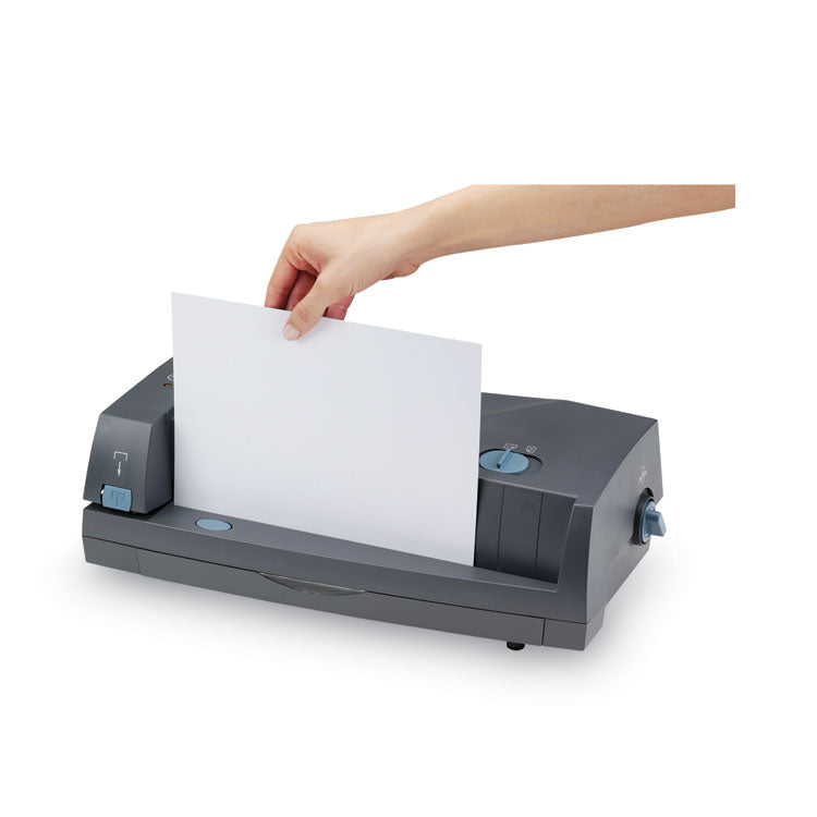 24-Sheet 3230st Electric Two- To Three-Hole Adjustable Punch/stapler, 9/32" Holes, Gray