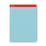 Colored Perforated Ruled Writing Pads, Wide/legal Rule, 50 Blue 8.5 X 11 Sheets, Dozen