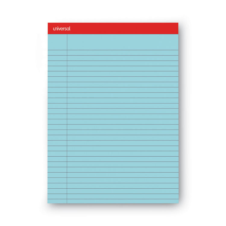 Colored Perforated Ruled Writing Pads, Wide/legal Rule, 50 Blue 8.5 X 11 Sheets, Dozen