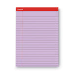 Colored Perforated Ruled Writing Pads, Wide/legal Rule, 50 Orchid 8.5 X 11 Sheets, Dozen