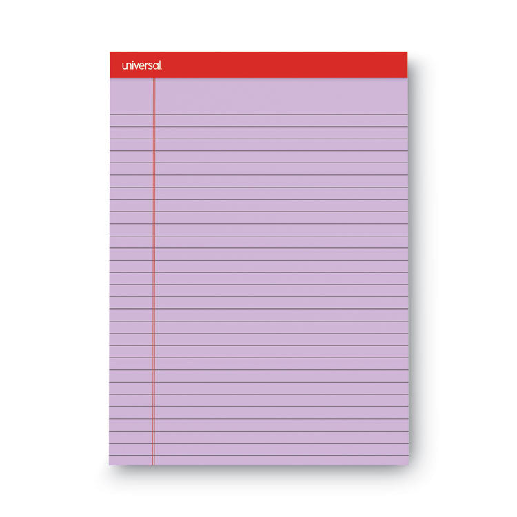 Colored Perforated Ruled Writing Pads, Wide/legal Rule, 50 Orchid 8.5 X 11 Sheets, Dozen