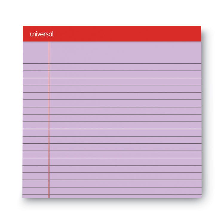 Colored Perforated Ruled Writing Pads, Wide/legal Rule, 50 Orchid 8.5 X 11 Sheets, Dozen