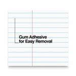 Glue Top Pads, Narrow Rule, 50 White 8.5 X 11 Sheets, Dozen