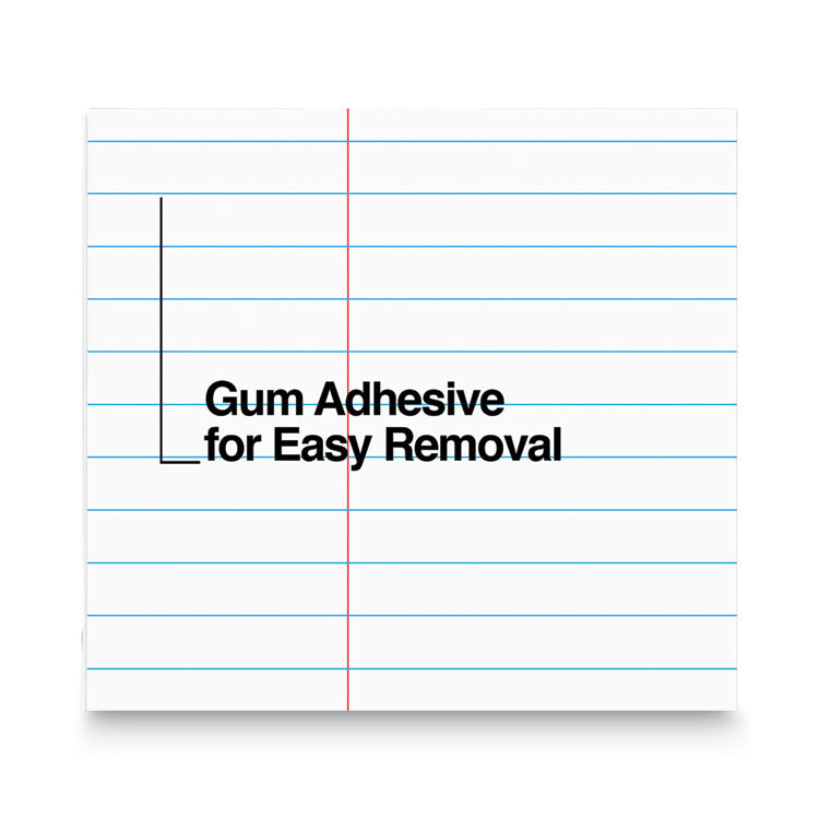 Glue Top Pads, Narrow Rule, 50 White 8.5 X 11 Sheets, Dozen