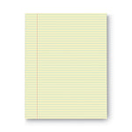 Glue Top Pads, Narrow Rule, 50 Canary-Yellow 8.5 X 11 Sheets, Dozen