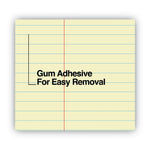 Glue Top Pads, Narrow Rule, 50 Canary-Yellow 8.5 X 11 Sheets, Dozen