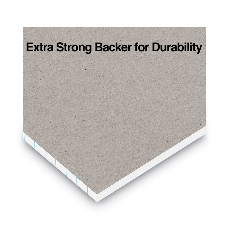 Premium Ruled Writing Pads With Heavy-Duty Back, Narrow Rule, Black Headband, 50 White 5 X 8 Sheets, 6/pack