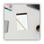 Premium Ruled Writing Pads With Heavy-Duty Back, Narrow Rule, Black Headband, 50 White 5 X 8 Sheets, 6/pack