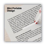 Correction Tape, Mini Economy, Non-Refillable, Clear/Red Applicator, 0.25" x 275", 10/Pack