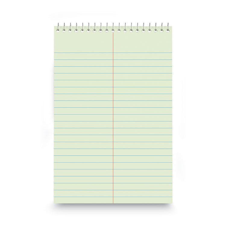 Steno Pads, Gregg Rule, Red Cover, 80 Green-Tint 6 X 9 Sheets