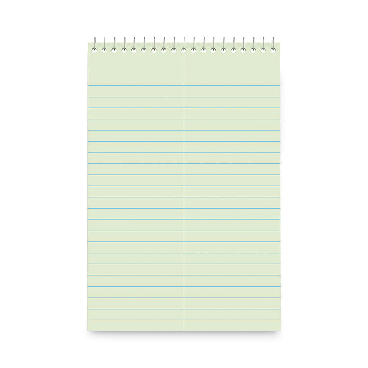 Steno Pads, Gregg Rule, Red Cover, 80 Green-Tint 6 X 9 Sheets, 6/pack