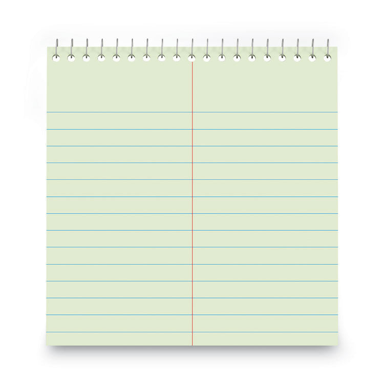 Steno Pads, Gregg Rule, Red Cover, 80 Green-Tint 6 X 9 Sheets, 6/pack