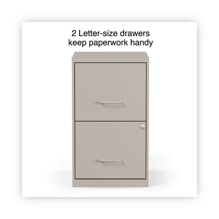 Soho Vertical File Cabinet, 2 Drawers: File/file, Letter, Putty, 14" X 18" X 24.1"