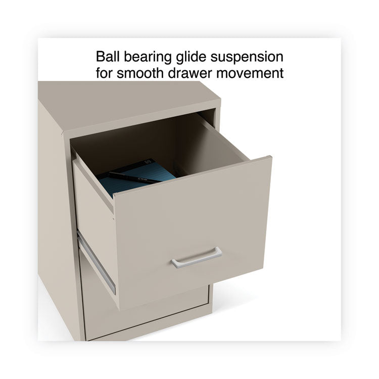 Soho Vertical File Cabinet, 2 Drawers: File/file, Letter, Putty, 14" X 18" X 24.1"