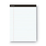 Premium Ruled Writing Pads With Heavy-Duty Back, Wide/legal Rule, Black Headband, 50 White 8.5 X 11 Sheets, 12/pack