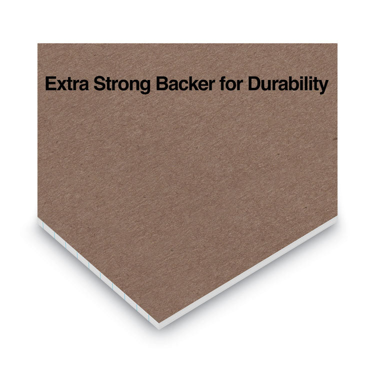 Premium Ruled Writing Pads With Heavy-Duty Back, Wide/legal Rule, Black Headband, 50 White 8.5 X 11 Sheets, 12/pack