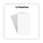 Scratch Pads, Unruled, 5 x 8, White, 100 Sheets, 12/Pack