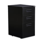File Pedestal, Left Or Right, 3-Drawers: Box/box/file, Legal/letter, Black, 14.96" X 19.29" X 27.75"