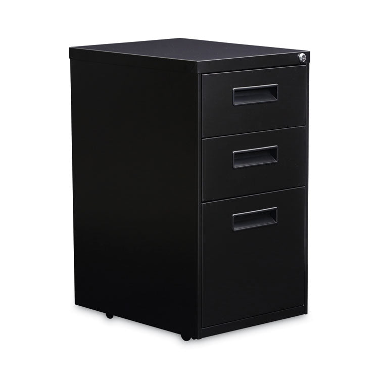 File Pedestal, Left Or Right, 3-Drawers: Box/box/file, Legal/letter, Black, 14.96" X 19.29" X 27.75"