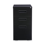 File Pedestal, Left Or Right, 3-Drawers: Box/box/file, Legal/letter, Black, 14.96" X 19.29" X 27.75"