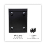 File Pedestal, Left Or Right, 3-Drawers: Box/box/file, Legal/letter, Black, 14.96" X 19.29" X 27.75"