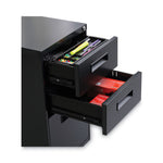 File Pedestal, Left Or Right, 3-Drawers: Box/box/file, Legal/letter, Charcoal, 14.96" X 19.29" X 27.75"